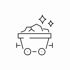 coal minecart icon sign vector