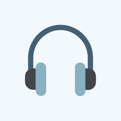 Headphones icon vector art image.