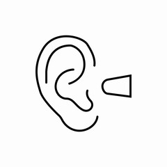ear plug icon sign vector