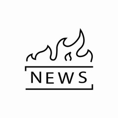 hot news icon sign vector