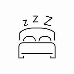 sleeping bedroom icon sign vector