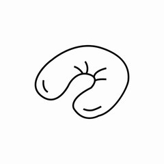 travel pillow icon sign vector
