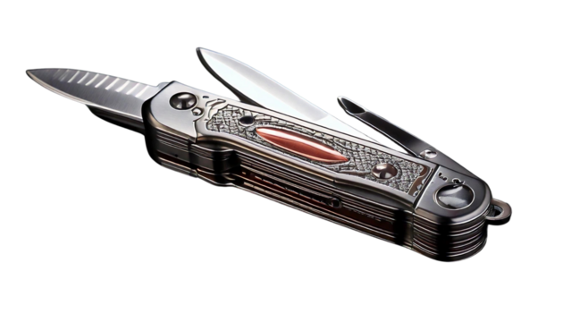 Multi tasking knife isolated on white