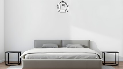 Modern Bedroom, Gray Bed