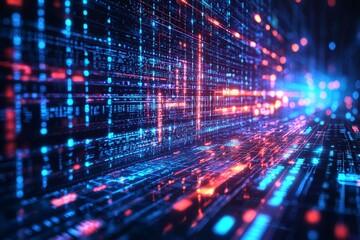 Digital Technology background of data and network