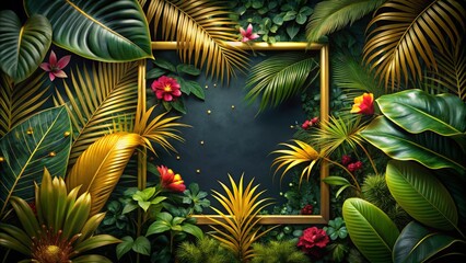 Explore a captivating blend of dark tropical elegance and shimmering golden highlights in urban photography, where lush scenery meets dynamic city