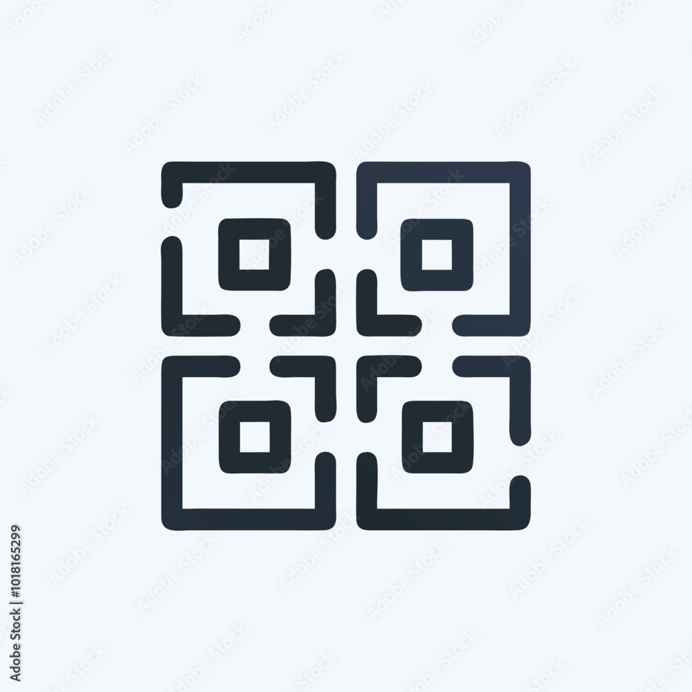 Aufkleber qr code vector art image.