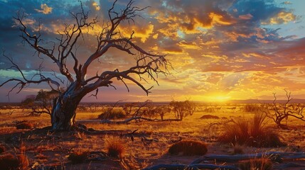 Outback Morning Life and Death Intertwined