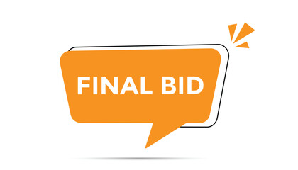 Final bid web banner templates. Vector Illustration 