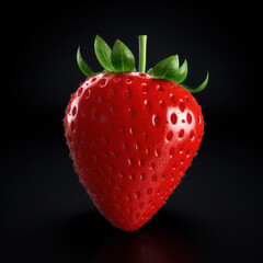 Glistening strawberry.