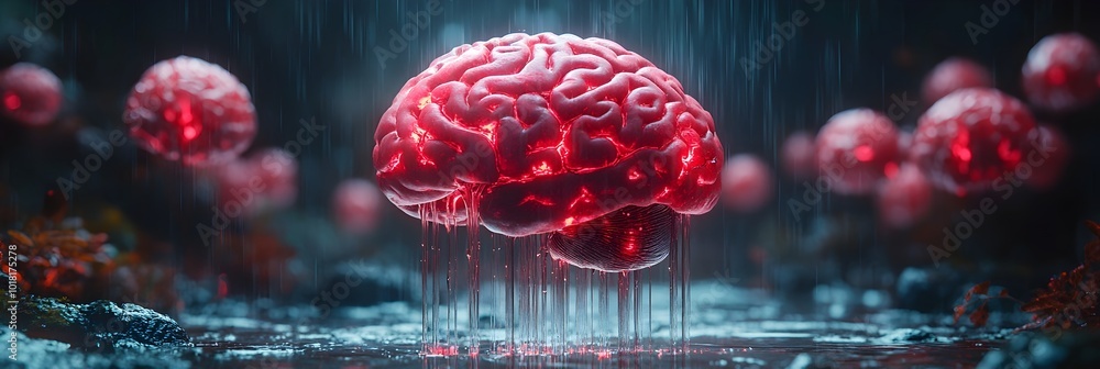 Aufkleber AI-Powered Mind Control:Shaping the Future with Brain-Computer Interfaces. Futuristic concept of technology controlling and manipulating the human mind through advanced digital interfaces and systems.