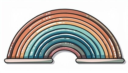 Fototapeta premium Retro rainbow element 