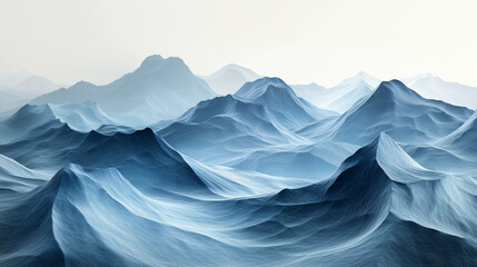 Obraz premium A vast, blue ocean with mountains in the background