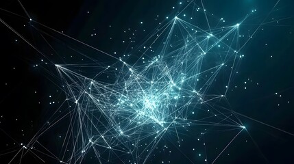 Abstract Blue and White Network Connection Background