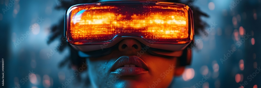 Poster Futuristic AI-powered virtual reality simulations designed for controlling,manipulating,and dominating human behavior and decision-making.