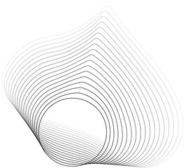 Circle liquid blend out line gradient. Technology element design