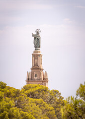 Puig de Sant Salvador: Cross and Statue Overlooking Mallorca