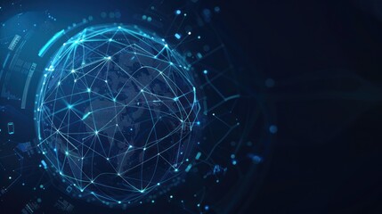 Naklejka premium Global Network and Connection