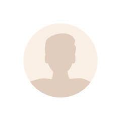 Flat illustration. Stylish pastel profile of a man. Avatar, user profile, person icon, silhouette, profile picture. Suitable for social media profiles, icons, screensavers and as a template...