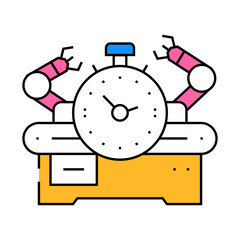 workflow optimization manufacturing engineer line icon vector. workflow optimization manufacturing engineer sign. isolated symbol illustration