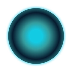 Blue glowing sphere isolated on transparent background. 