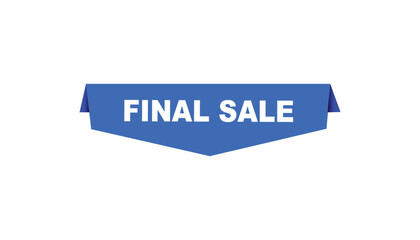 Final sale web banner templates. Vector Illustration 