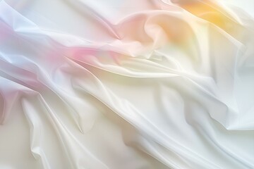 Fototapeta premium Elegant draped fabric texture in soft pastel colors, ideal for luxury design and artistic applications