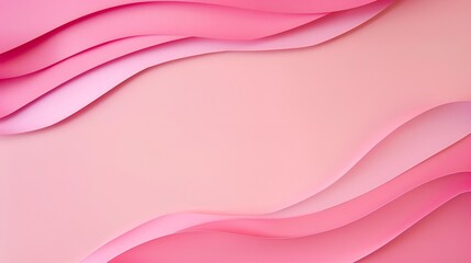 Obraz premium Soft pink wave pattern with smooth texture and space for text, ideal for feminine design projects