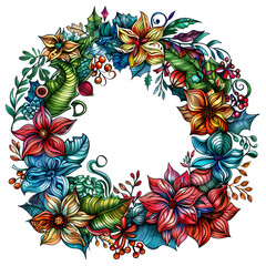 New Year and Christmas card, graphic advertising backgrounds in a doodle 2D illustrator style.