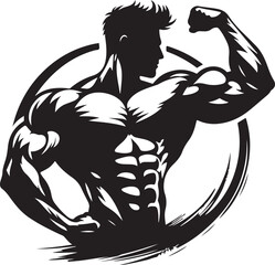 Bodybuilder silhouette vector design