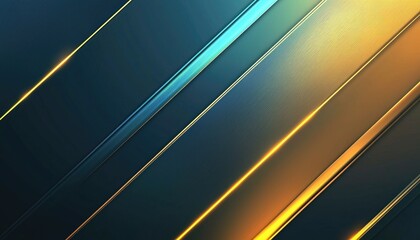 Abstract Background with Diagonal Lines in Gold and Blue