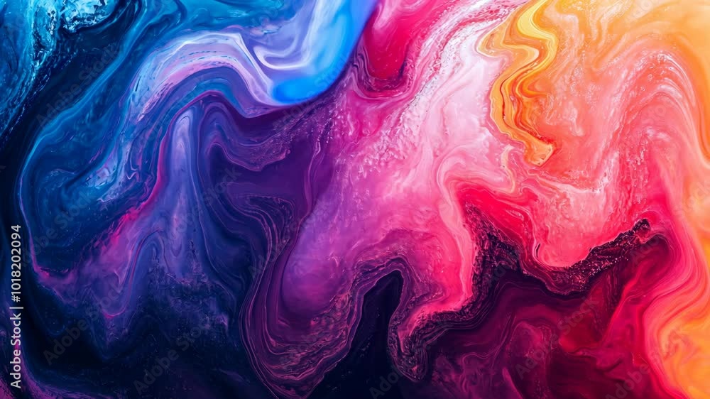 Poster abstract swirling colors create a vibrant and dynamic background