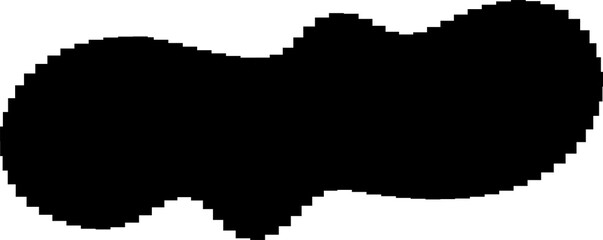 Pixel circles icon. Geometric shape set