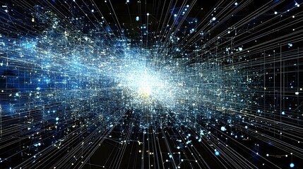 Obraz premium Abstract Digital Network Connection Concept