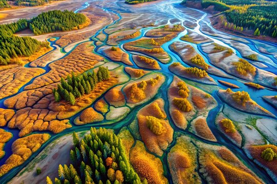 Stunning Drone Photography of Hypercritical Landscapes: Aerial Views Capturing Nature's Intricacies and Patterns