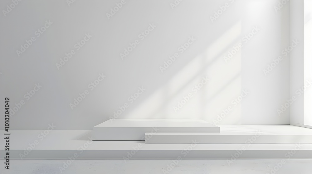 Canvas Prints Minimalist White Backdrop with Subtle Gradient for Sleek Product Showcase and Presentation