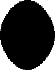 Pixel circles icon. Geometric shape set