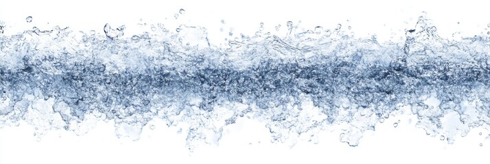 The motion and beauty of liquid movement are illustrated by bright blue water splashing energetically on a light background