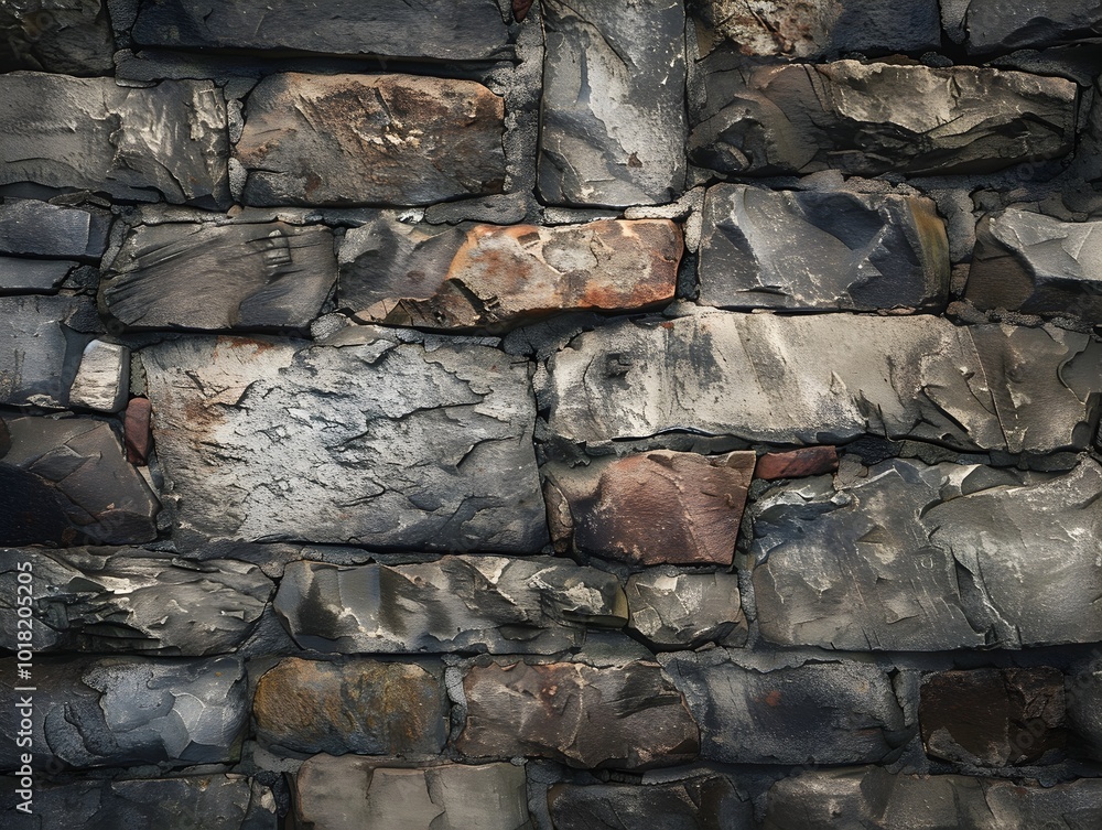 Poster textured stone wall with subtle tone variations creating natural earthy rustic setting for organic p