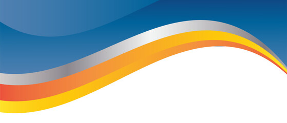 Abstract Blue Orange Wave Background With Gradient Design
