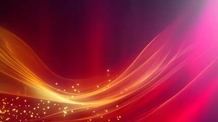 Abstract Red and Gold Background with Shimmering Lights