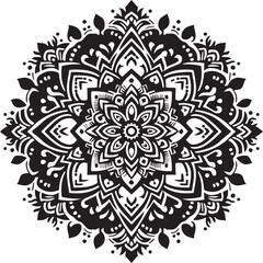 pattern mandala silhouette vector design