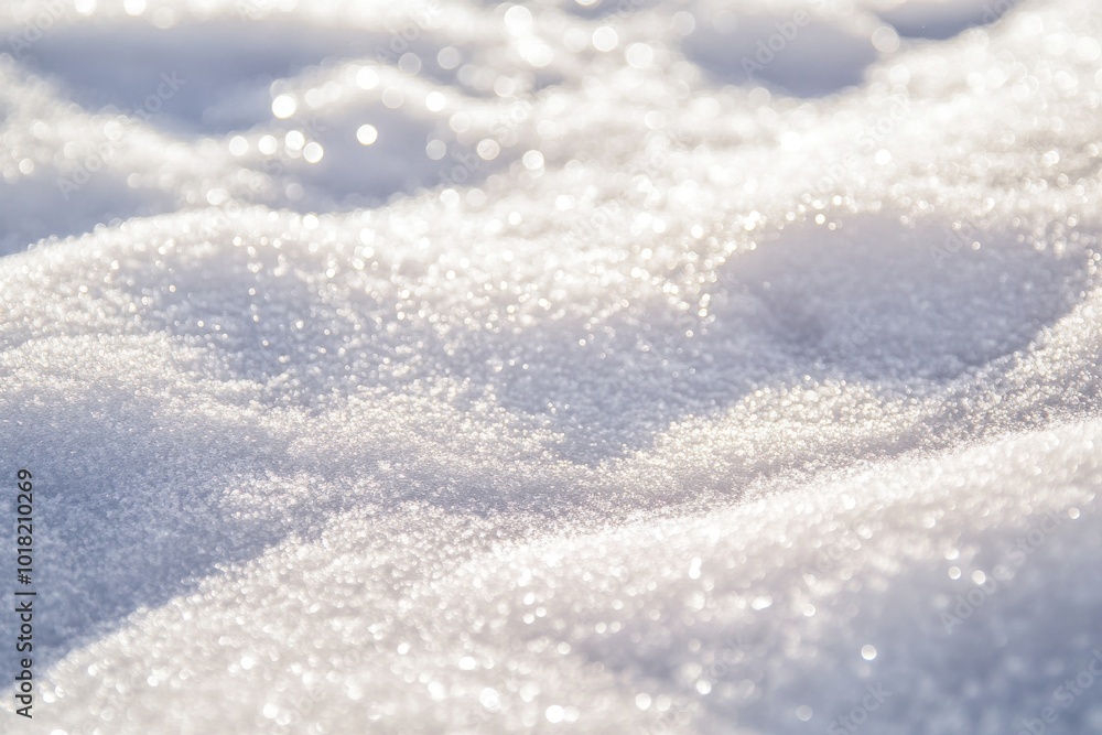 Poster white snow close-up on a snowy winter background. shallow depth of field and blur. perfect for chris