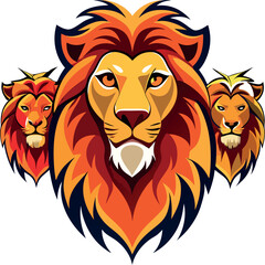 Obraz premium Lion head vector design