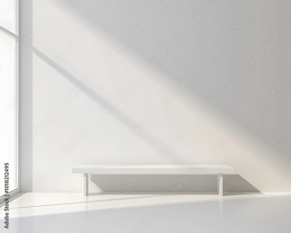 Poster pristine white backdrop for elegant product presentation and display