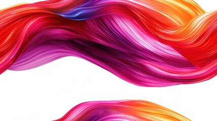 Fototapeta premium Colorful Gradient Brush Stroke on White Background