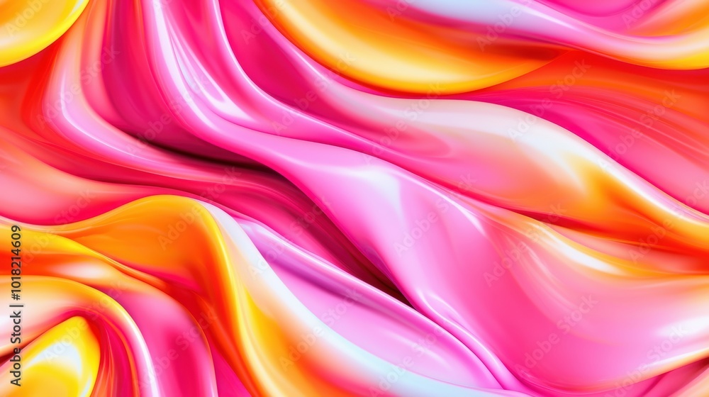 Poster colorful swirls of smooth abstract patterns