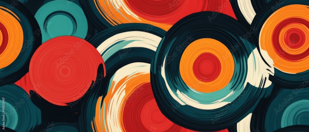 Poster abstract pattern background featuring a gradient of warm colors, transitioning smoothly from pink to