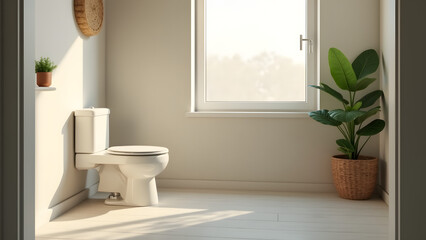 A Cozy Room Featuring a Newly Installed Toilet Invites a Modern and Refreshing Vibe Into Contemporary Living Spaces