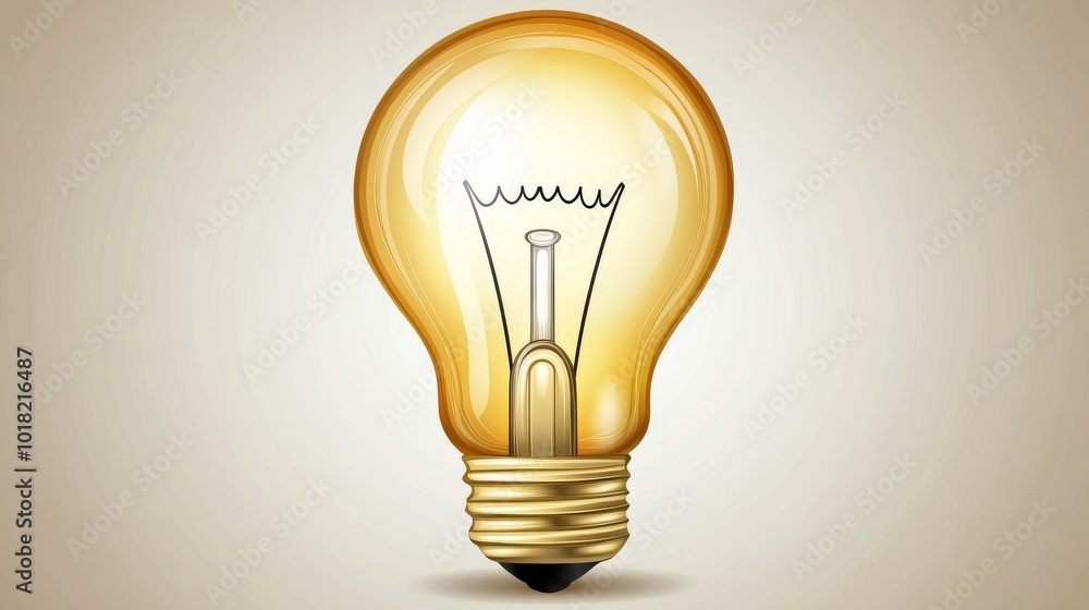 Poster using a bright, electrifying color as a symbol of ideas and innovation, create a minimalist graphic 